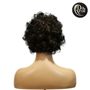 center wig machine made black wig remy hair tc002