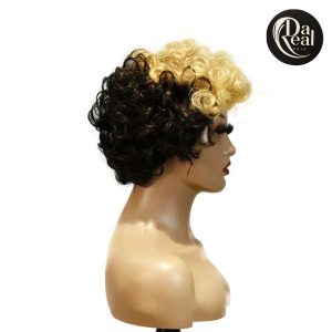 center wig machine made black wig remy hair tc004