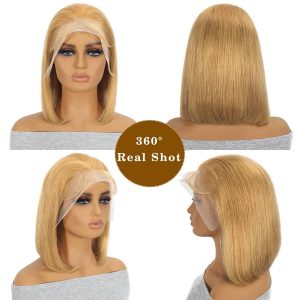 dareal hair 13x4 promo bob wig remy hair 12 inch