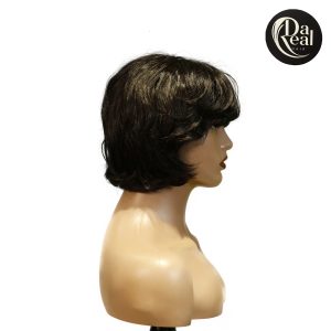 center wig machine made black wig remy hair tc063