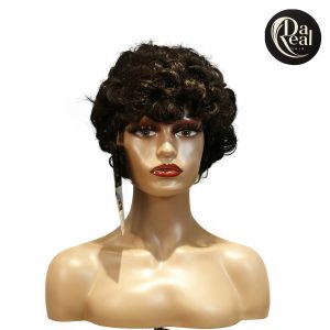 Home Dareal Hair machine made black wig remy hair tc064
