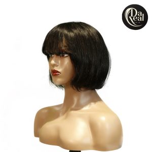 Dareal Hair machine made black wig remy hair tc027