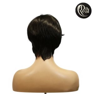 center wig machine made black wig remy hair h081