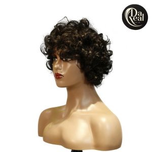 center wig machine made black wig remy hair tc002