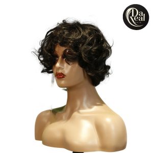 Home Dareal Hair machine made black wig remy hair tc068