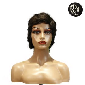 dareal hair machine made black wig remy hair h001