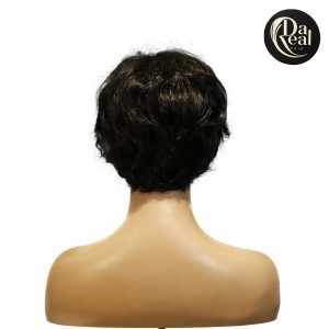 center wig machine made black wig remy hair tc16