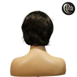 center wig machine made black wig remy hair tc063