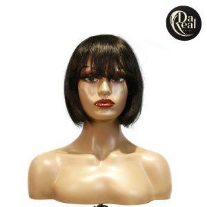 center wig machine made black wig remy hair tc027