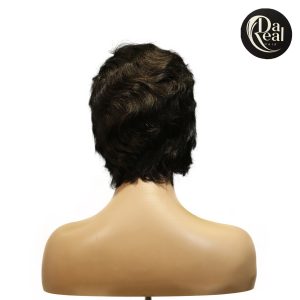 dareal hair machine made black wig remy hair h001