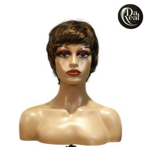 center wig machine made black wig remy hair tc066