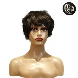 center wig machine made black wig remy hair tc041