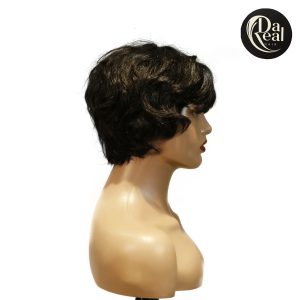 Home Dareal Hair machine made black wig remy hair tc16