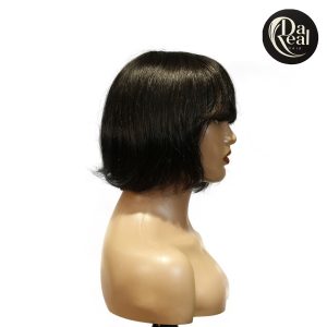 center wig machine made black wig remy hair tc027