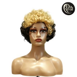 Dareal Hair machine made black wig remy hair tc004