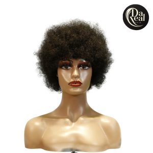center wig machine made black wig remy hair 2301