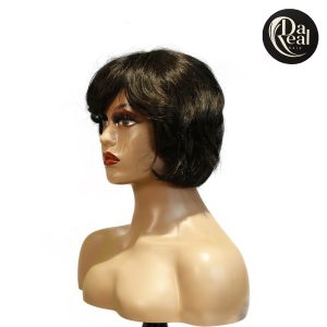 Home Dareal Hair machine made black wig remy hair tc063
