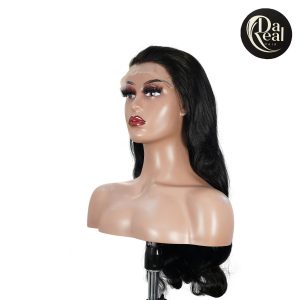 dareal hair natural black remy hair 6x7 lace closure body wave human hair wig