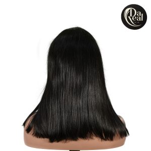 center wig natural black remy hair 2x6 lace closure straight bob human hair wig