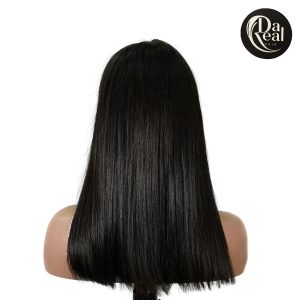 center wig natural black asian raw hair 2x6 hd lace closure straight bob human hair wig