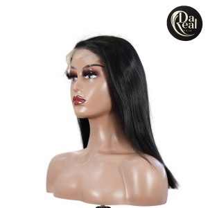 center wig natural black remy hair 5x5 lace closure straight bob human hair wig