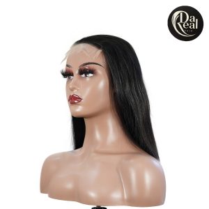 center wig natural black asian raw hair 5x5 hd lace closure straight bob human hair wig