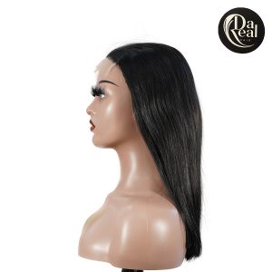 center wig natural black asian raw hair 5x5 hd lace closure straight bob human hair wig