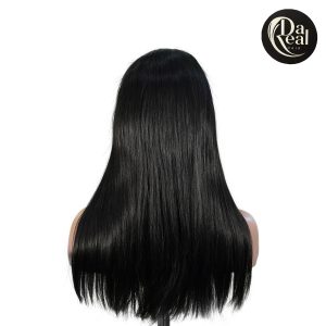 center wig natural black remy hair 5x5 lace closure straight human hair wig