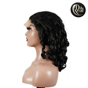 Dareal Hair natural black remy hair 5x5 lace closure bouncy curls human hair wig