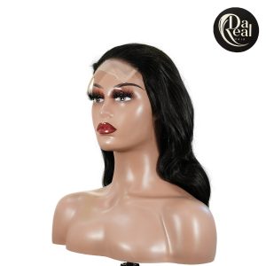 center wig natural black remy hair 5x5 lace closure body wave human hair wig