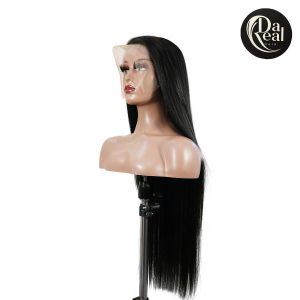 dareal hair 13x4 straight lace front wig natural black remy hair