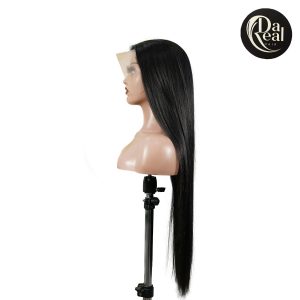 dareal hair 13x4 straight lace front wig natural black remy hair