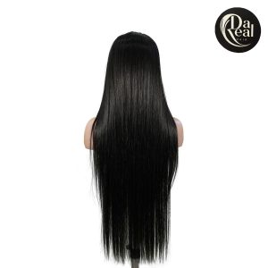 dareal hair 13x4 straight lace front wig natural black remy hair