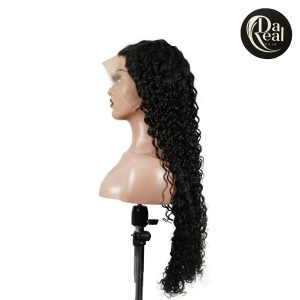 center wig 13x4 deep wave lace front wig natural black remy hair