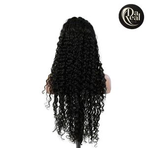 center wig 13x4 deep wave lace front wig natural black remy hair