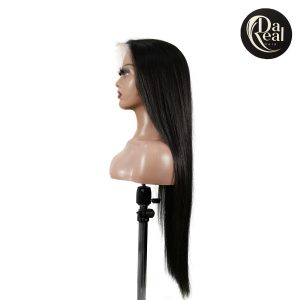 center wig natural black asian raw hair 13x6 hd lace front wig straight human hair wig