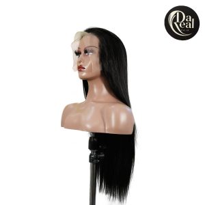 center wig 13x6 double drams straight lace front wig black remy hair