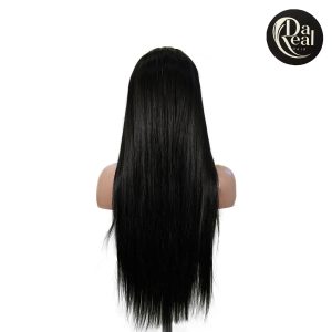 center wig 13x6 double drams straight lace front wig black remy hair