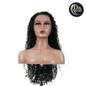 center wig natural black asian raw hair 13x6 hd lace front wig deep wave human hair wig