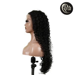 center wig natural black asian raw hair 13x6 hd lace front wig deep wave human hair wig