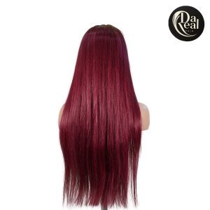 center wig 13x4 straight lace front wig 99j color 26 inch remy hair