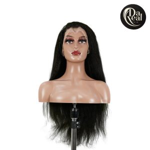 center wig 13x4 yaki straight lace front wig black remy hair