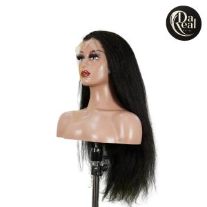 center wig 13x4 yaki straight lace front wig black remy hair