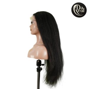 center wig 13x4 yaki straight lace front wig black remy hair
