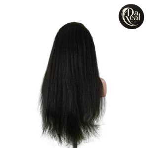 center wig 13x4 yaki straight lace front wig black remy hair