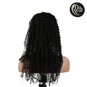 center wig 13x4 kinky curly lace front wig natural black remy hair