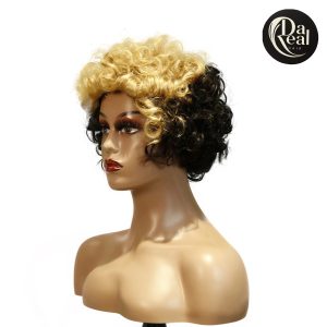 center wig machine made black wig remy hair tc004
