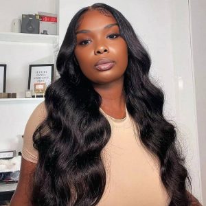 Dareal Hair natural black asian raw hair 13x6 hd lace front wig body wave human hair wig