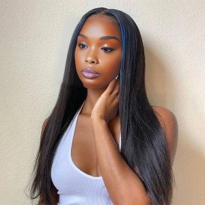 Dareal Hair natural black remy hair 5x5 lace closure straight human hair wig