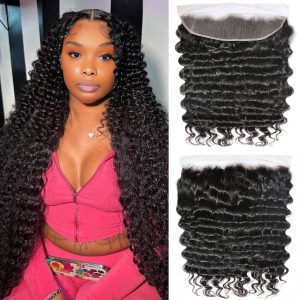 Dareal Hair remy hair 13x4 deep wave hd frontal
